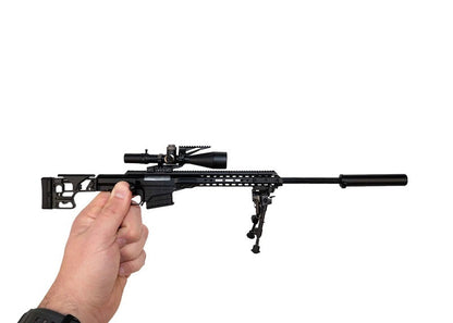GoatGuns 1/4 Scale Die Cast Barrett MRAD MK22 Sniper Model Black MK22-BLACK