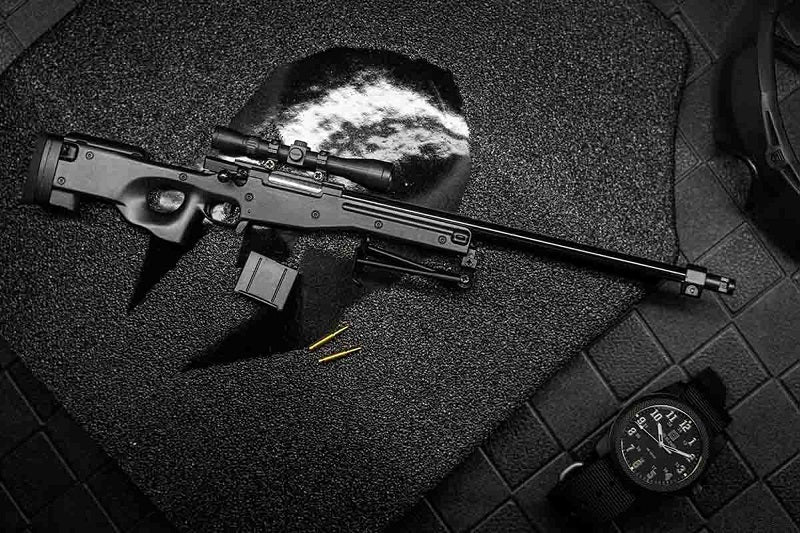 GoatGuns 1/4 Scale Die Cast Sniper Rifle Model Black SR-BLACK