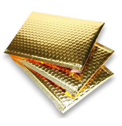 Gold Metallic Bubble Mailers Size 6.5x10 Padded Shipping Bags