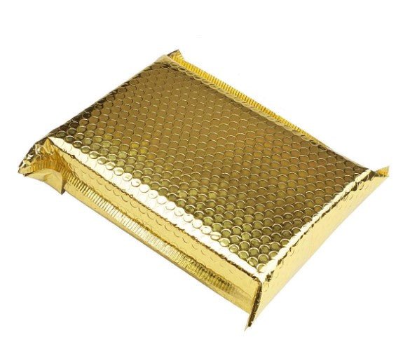 Gold Metallic Bubble Mailers Size 6.5x10 Padded Shipping Bags