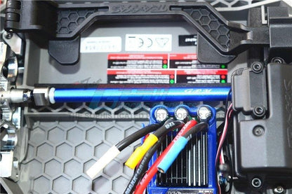 GPM RUS4025S-Blue STAINLESS STEEL+ALUMINUM CENTER DRIVE SHAFT Traxxas Rustler 4x4 / HOSS