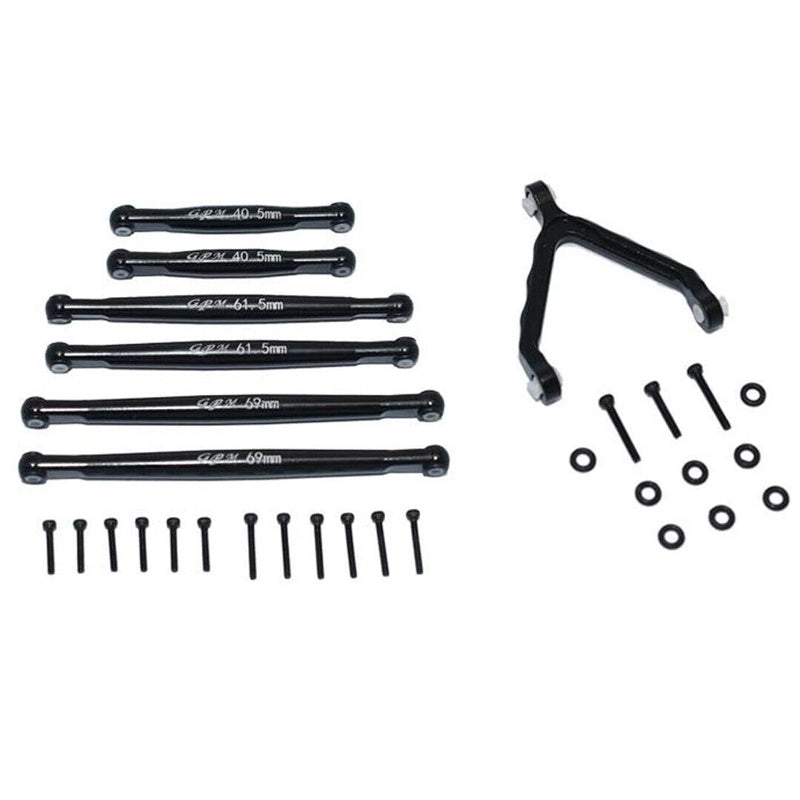 GPM SCX24160A-BK Alum Suspension Links + Front Upper Link Mount : SCX24 Deadbolt