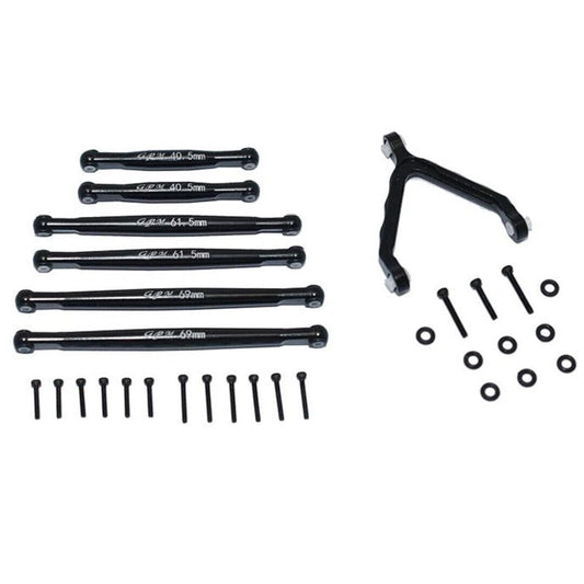 GPM SCX24160A-BK Alum Suspension Links + Front Upper Link Mount : SCX24 Deadbolt