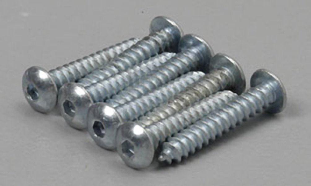 Great Planes GPMQ3122 Button Head Sheet Metal Screws 2x1/2" (8)
