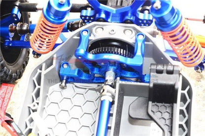 Gpm RUS4036-B Aluminum Rear Spur Gear Cover Mount Blue Traxxas 1/10 Rustler