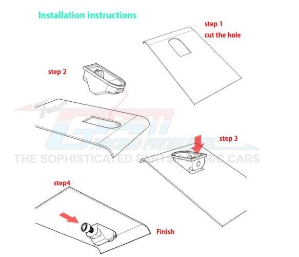 Gpm TRX4ZSP7-BK Fuel Tank Opening (1 Pieces) Black Traxxas TRX-4