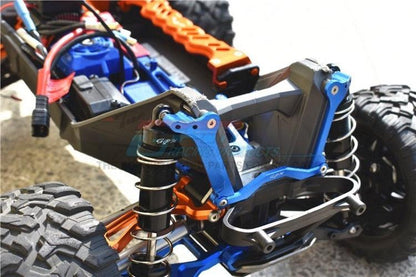 GPM Racing TXMS028-B Aluminum Front Shock Mount Blue Traxxas Maxx