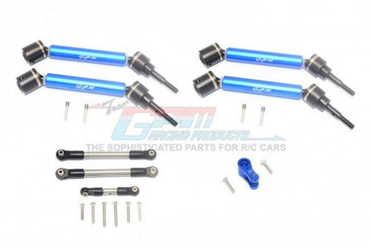 GPM Tie Rod /25T Servo Horn & Steel Adjustable CVD Drive Shaft Blue TRA Maxx