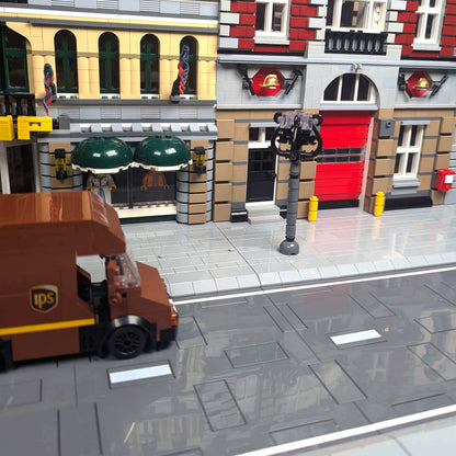Gray & Black Spiral Lamppost - Building Set - Made Using LEGO® Parts