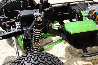 GPM ALUMINUM FRONT/REAR L-SHAPE SHOCKS (92MM) AXIAL SCX10 II GUN SILVER