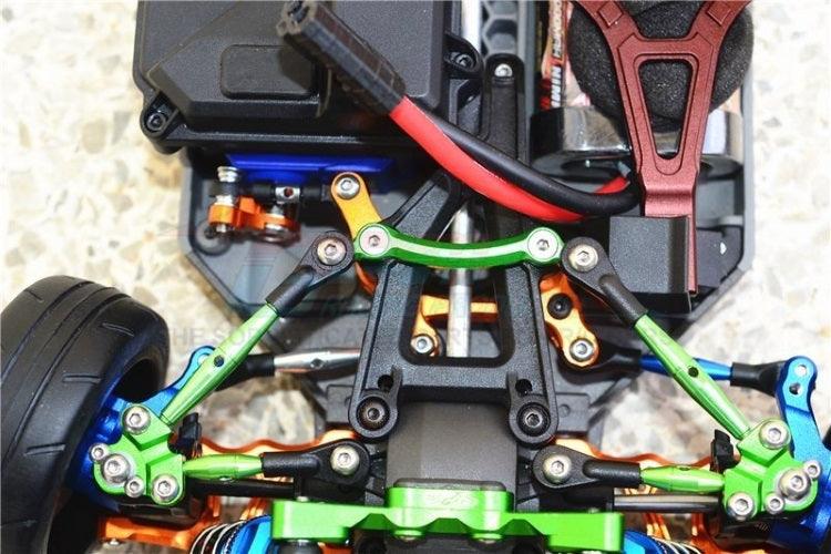 Gpm GT048 Blue Aluminum Steering Assembly (14Pieces Set) Traxxas Gt4 Tec 2.0