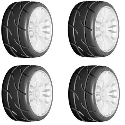 GRP GTH03-XB3 1/8 GT Car T03 REVO XB1 Soft Mounted Tires (4) WHITE