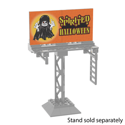 "Spirted Halloween" Store Billboard  - Halloween - Custom Printed - Made Using LEGO ® Parts