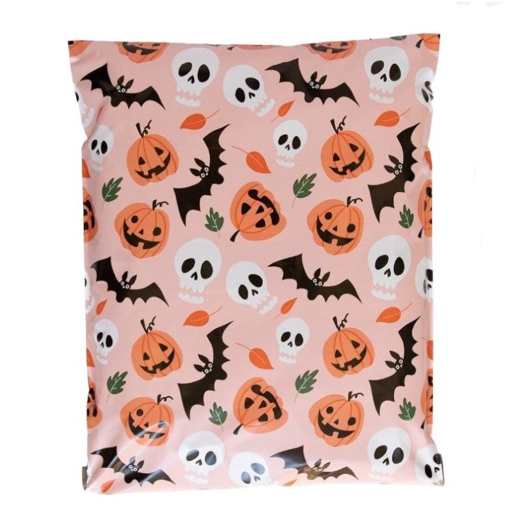 Halloween Pumpkin Poly Mailers Size 14x17 Colorful Shipping Bags