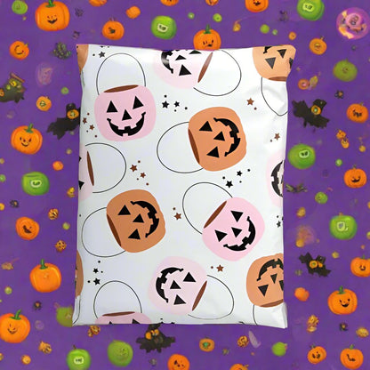 Halloween Pumpkin Poly Mailers Size 6x9 Trick or Treat Shipping Bags