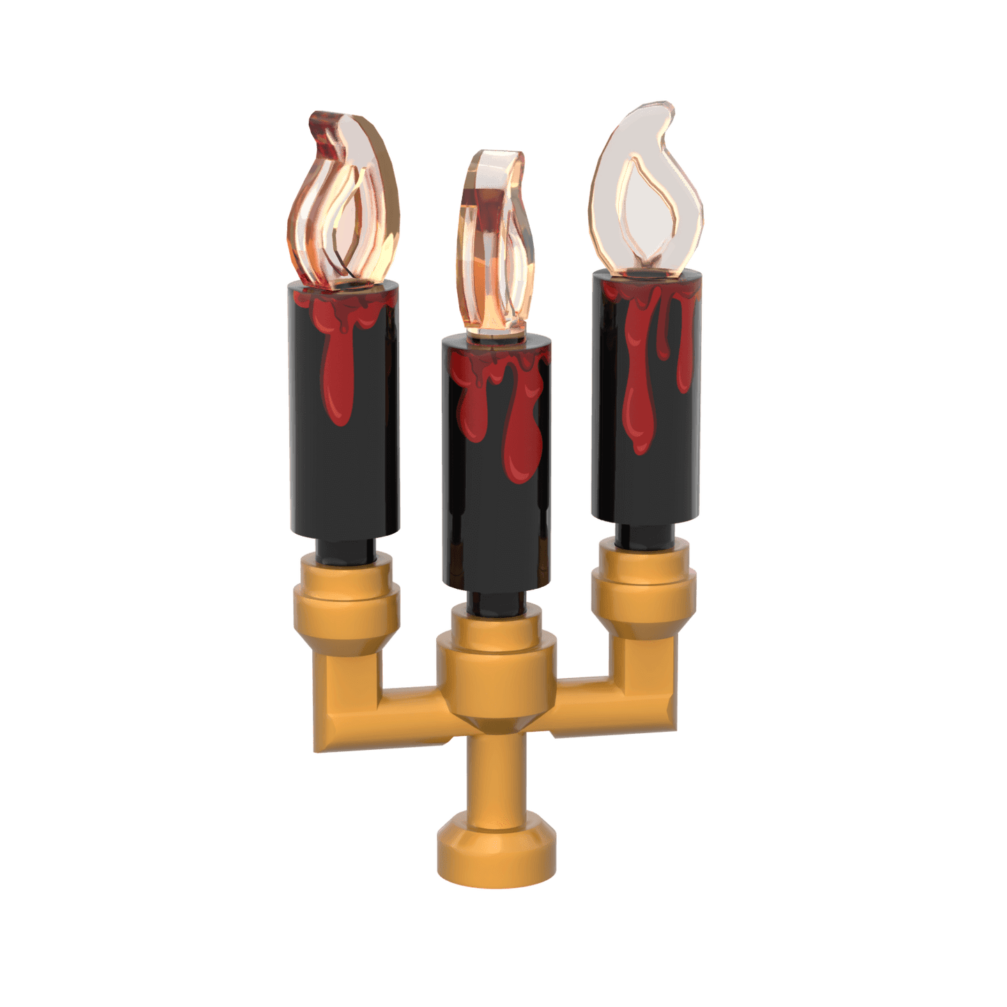 Halloween Candelabra (Black) -  Custom Printed Minifig Accessory - Made Using LEGO® Parts