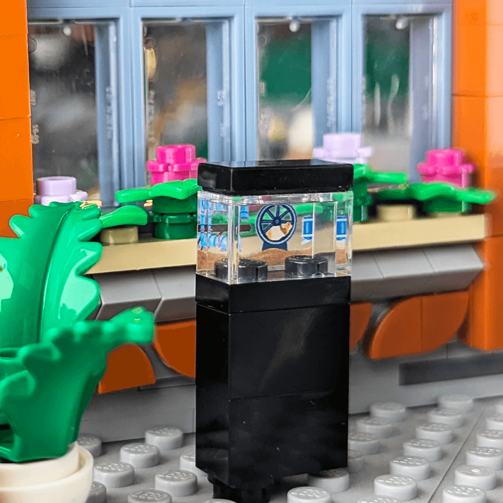 Hamster Enclosure - Minifig Scale - Custom Printed - Made Using LEGO® Parts