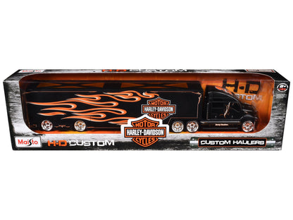 Harley Davidson Custom Hauler Trailer Black "Custom Haulers" Series 1/64 Diecast Model by Maisto  free shipping USA