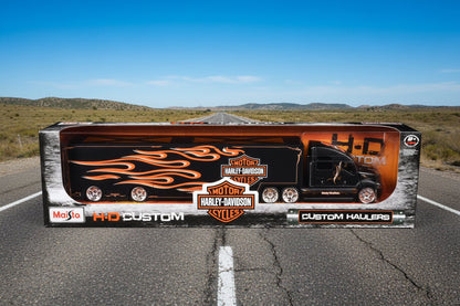 Harley Davidson Custom Hauler Trailer Black "Custom Haulers" Series 1/64 Diecast Model by Maisto  free shipping USA