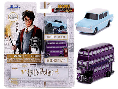 "Harry Potter" 2 piece Set "Nano Hollywood Rides" Diecast Models by Jada  free shipping USA