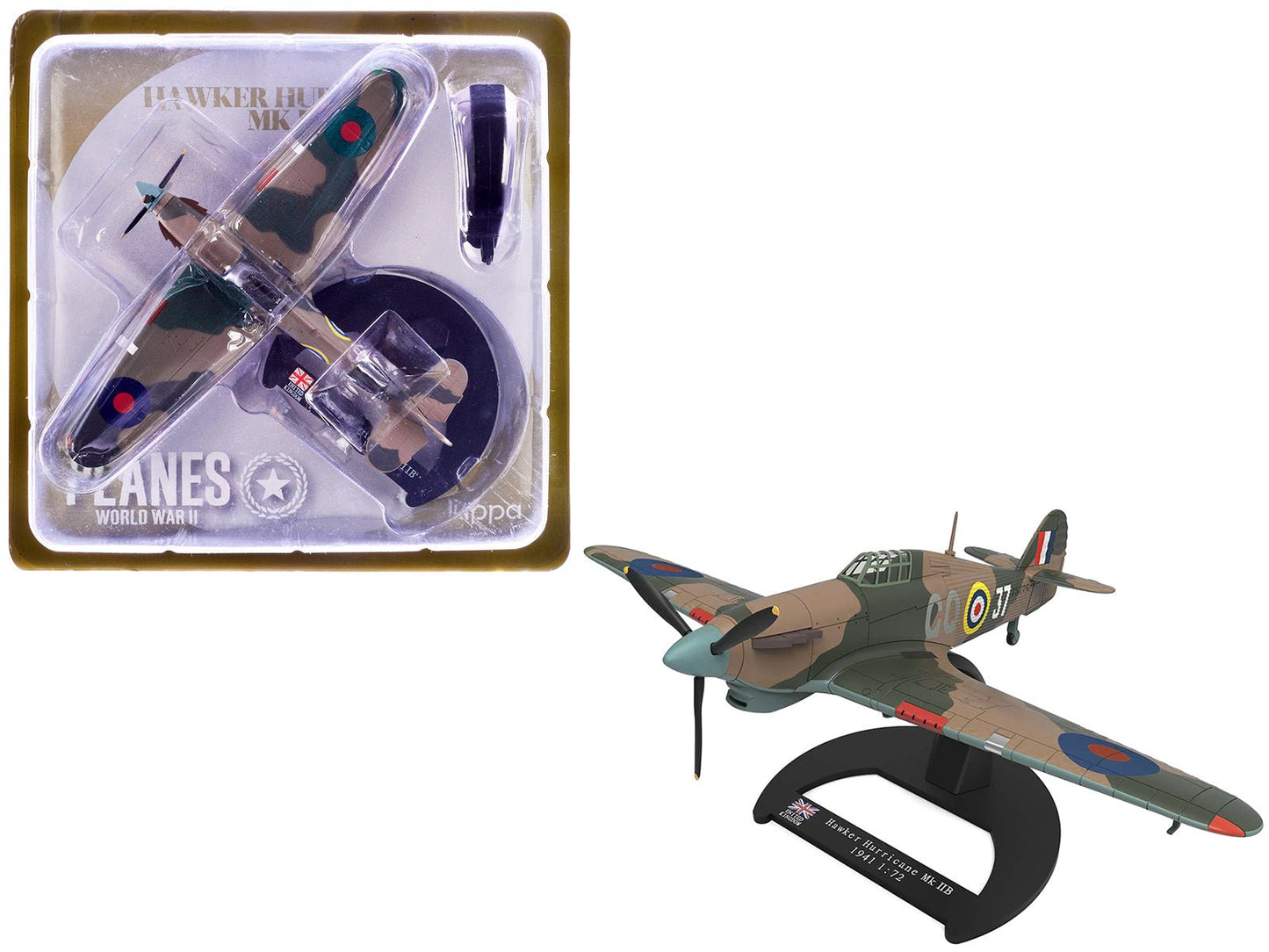 Hawker Hurricane Mk.IIB Aircraft "No. 134 Squadron 151 Wing Vaenga USSR" (1941) British Royal Air Force "Planes of World War II" Series 1/72 Diecast Model Airplane by Luppa  free shipping USA