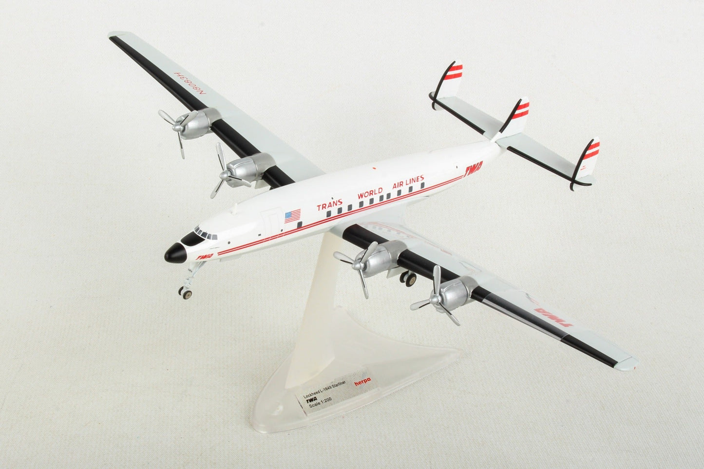 Herpa Wings HE558372-001 Twa L1649 1/200 Reg#N8083H