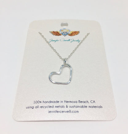 Heart Pendant Necklace by Jennifer Cervelli Jewelry