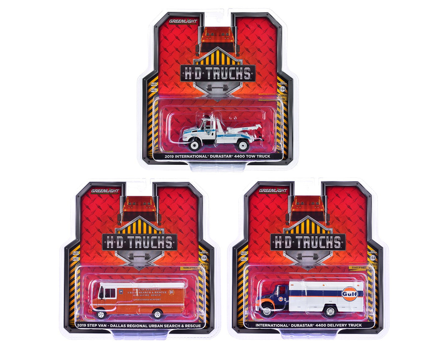 "Heavy Duty H.D. Trucks" Set of 3 pieces Series 25 1/64 Diecast Models by Greenlight  free shipping USA