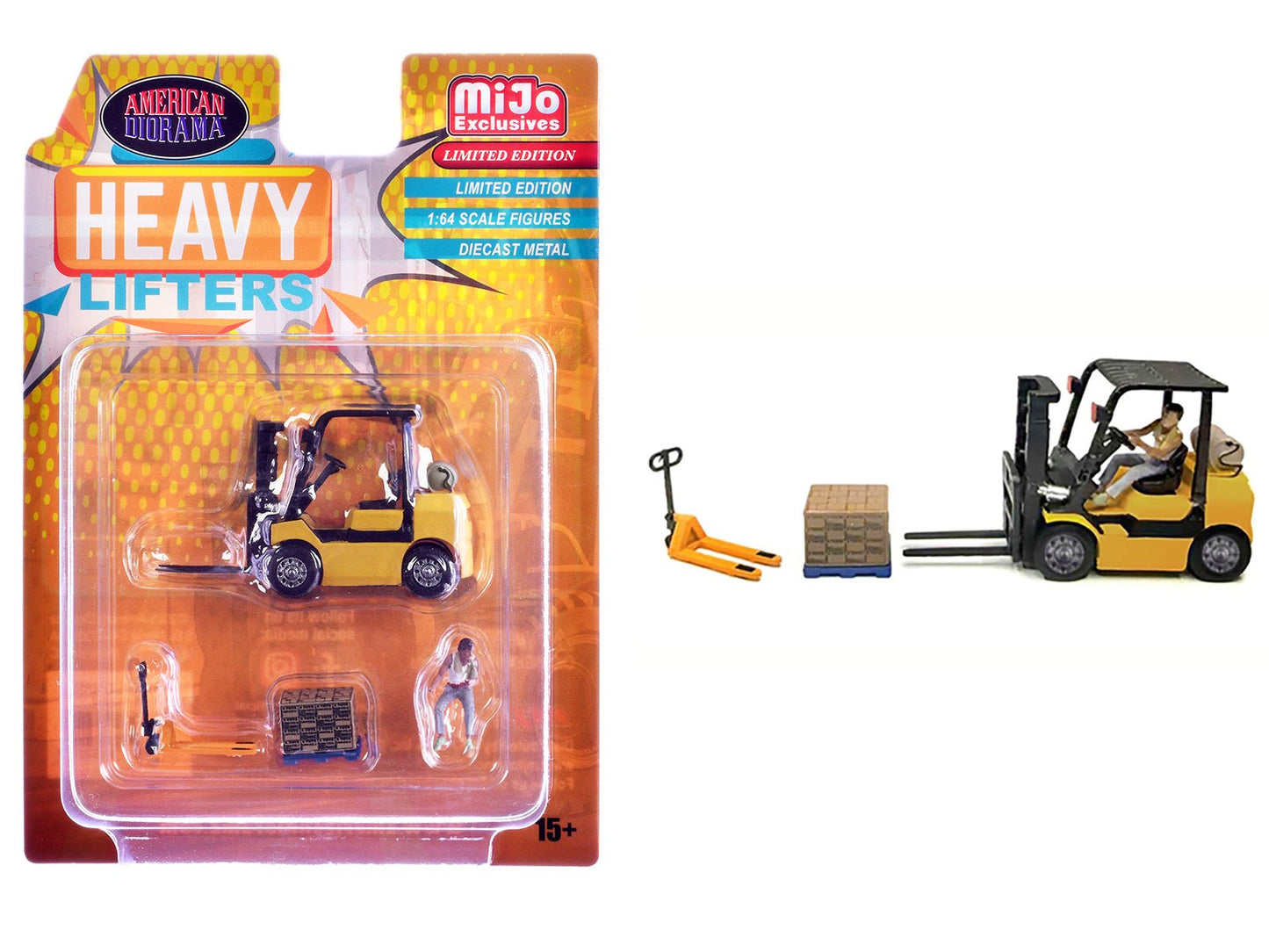 "Heavy Lifters" 4 piece Diecast Set Limited Edition for 1/64 Scale Models by American Diorama  free shipping USA