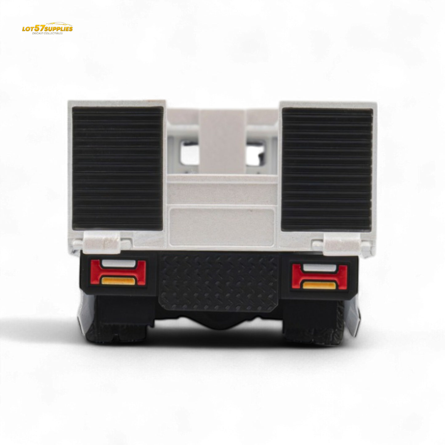 MicroTurbo HINO 300 Flat Bed Transport Truck in Pandem Rocket Bunny White 1:64