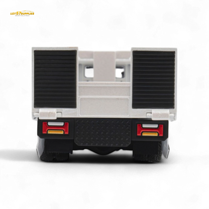 MicroTurbo HINO 300 Flat Bed Transport Truck in Pandem Rocket Bunny White 1:64