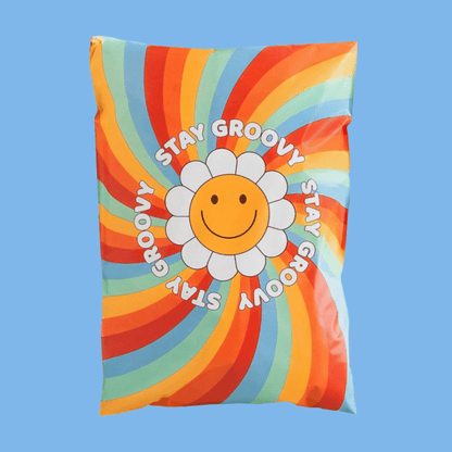 Hippie Groovy Poly Mailers Size 7.5x10.5 Shipping Bags
