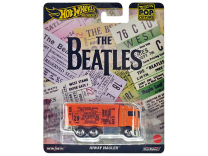 Hiway Hauler Orange with Concert Ticket Graphics "The Beatles" "Pop Culture" Series Diecast Model Car by Hot Wheels  free shipping USA