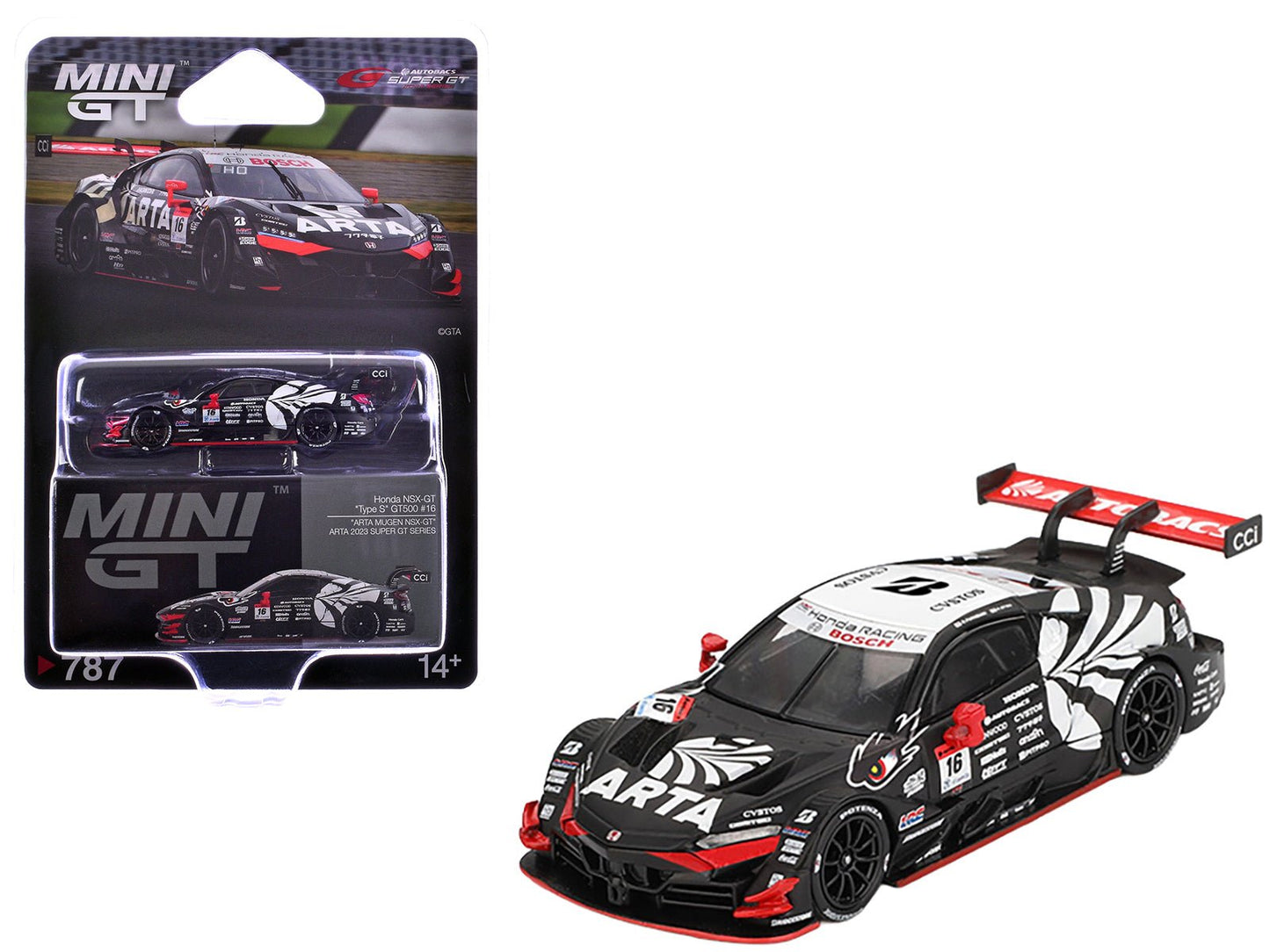 Honda NSX-GT "Type S" GT500 #16 Nirei Fukuzumi - Hiroki Otsu "ARTA" "Super GT Series" (2023) Limited Edition 1/64 Diecast Model Car by Mini GT  free shipping USA