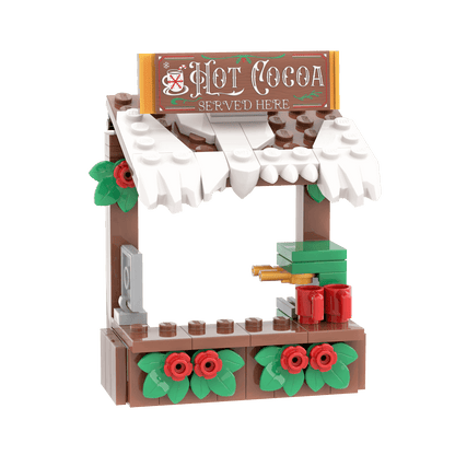 Hot Cocoa Stand - Christmas Winter Village - Custom Building Set - Made Using LEGO® Parts