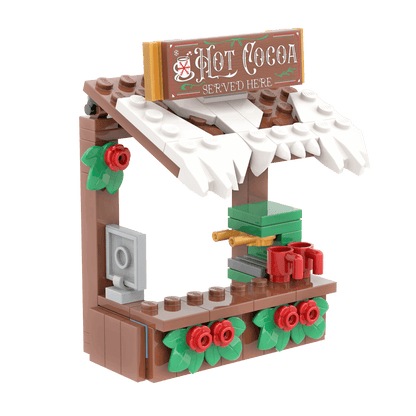 Hot Cocoa Stand - Christmas Winter Village - Custom Building Set - Made Using LEGO® Parts