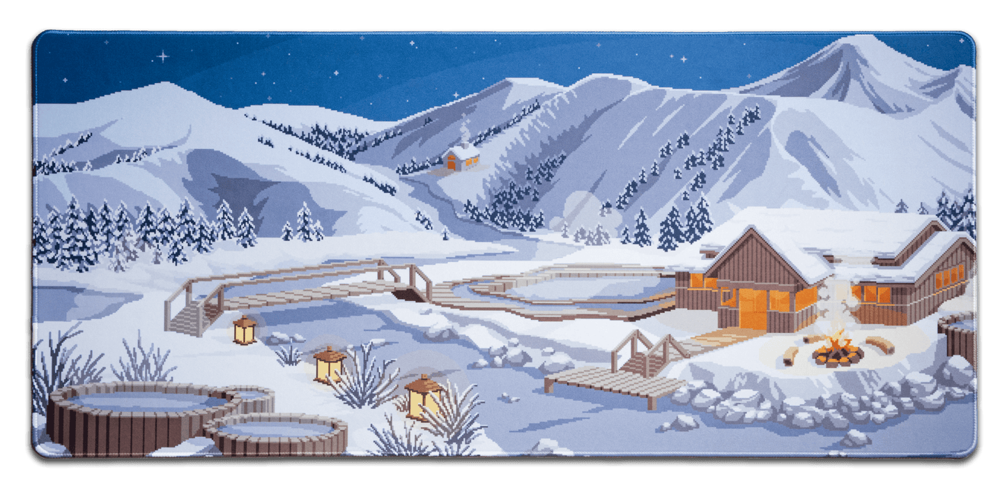 Hot Spring Retreat Desk Mat