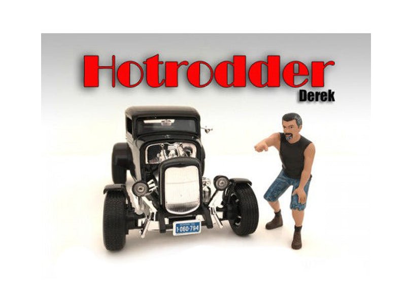 "Hotrodders" Derek Figure For 1:18 Scale Models by American Diorama  free shipping USA