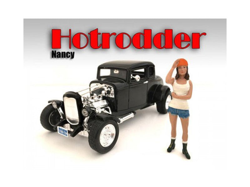 "Hotrodders" Nancy Figure For 1:18 Scale Models by American Diorama  free shipping USA