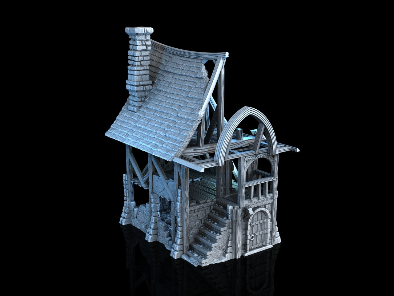 Adrian-3DP4U - Beetroot House Ruin - 28mm