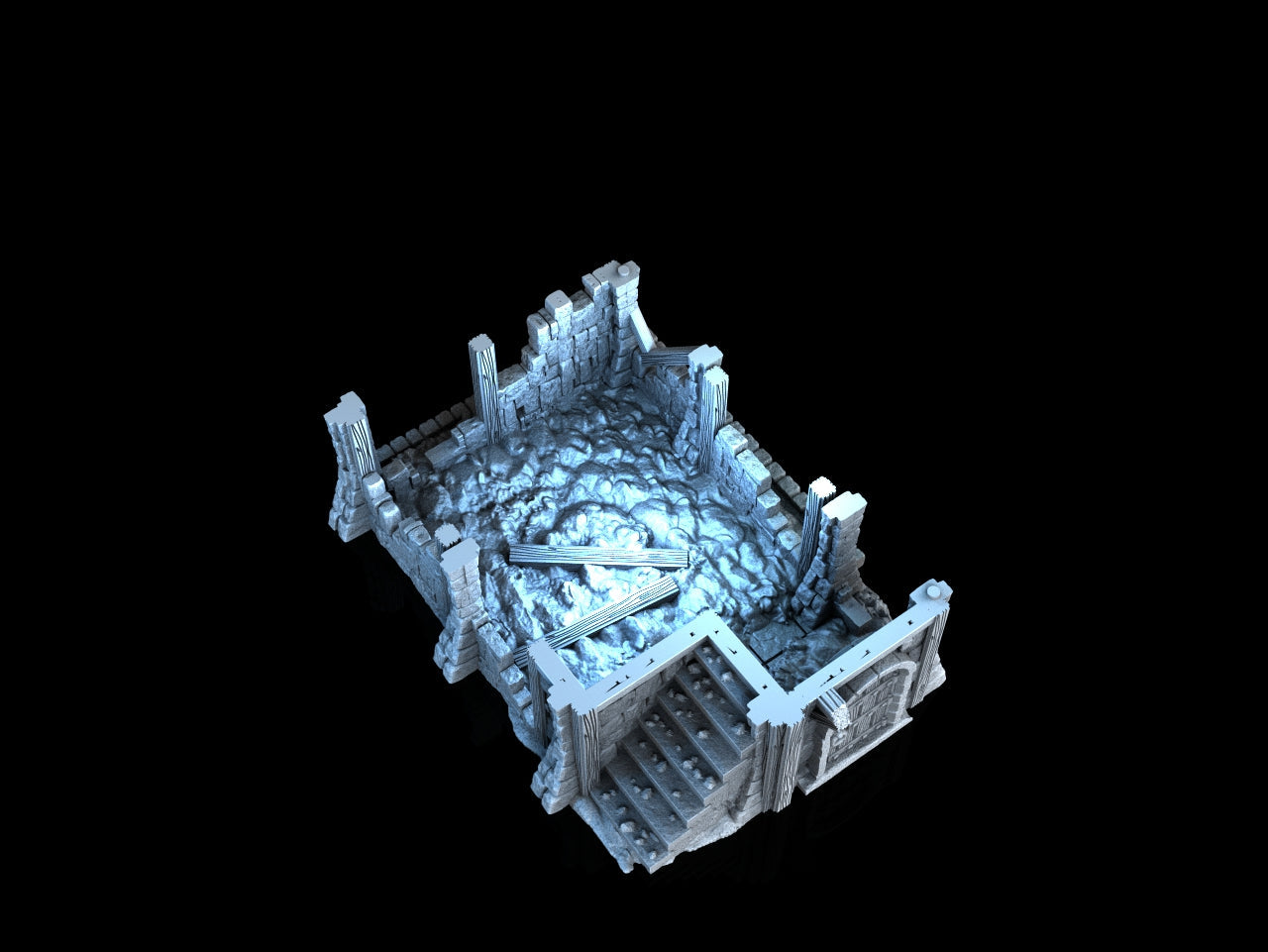 Adrian-3DP4U - Beetroot House Ruin - 28mm