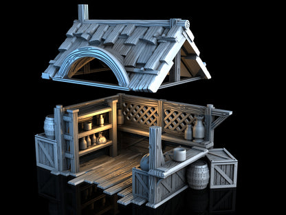 Adrian-3DP4U - Market Stall - 28mm