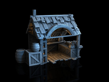 Adrian-3DP4U - Market Stall - 28mm