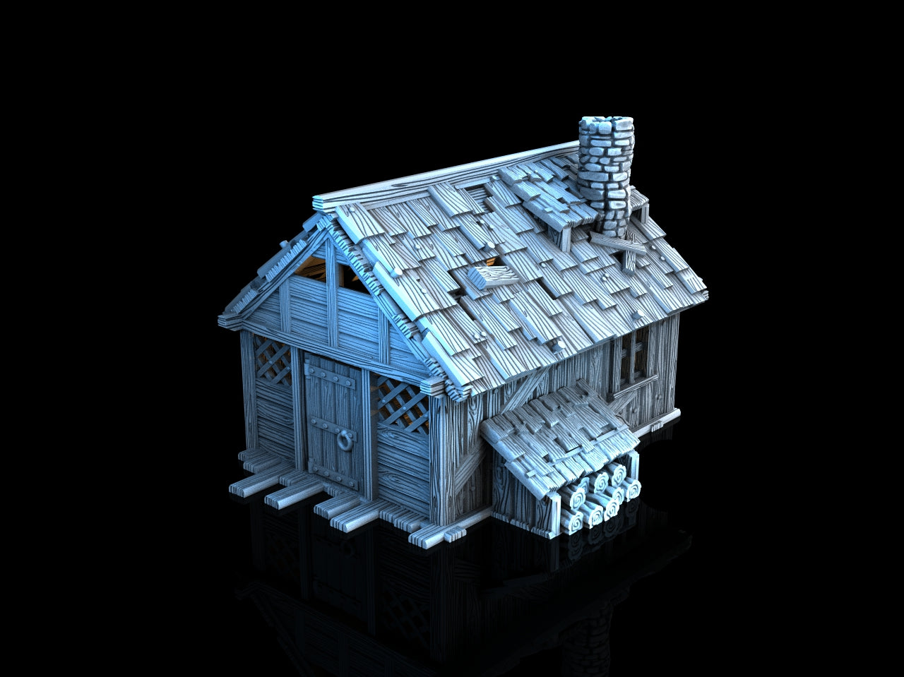 Adrian-3DP4U - Lumberjack Hut - 28mm