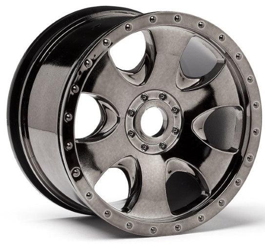 Hpi 105801 Warlock Wheel Black Chrome (83x56mm/2pieces) Savage X Savage XL