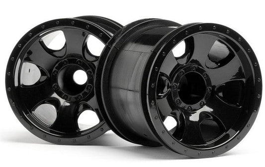 HPI 106724 Warlock 2.2" Wheels Black (2) E-Firestorm 10T Wheely King Savage XS