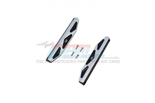 GPM ALUMINUM CHASSIS NERF BARS SILVER INLAY A VERSION TRAXXAS HOSS 4X4 VXL BLACK