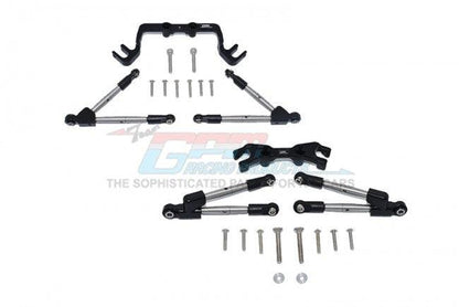 GPM HS049FR-BLACK ALUMINUM F/R TIE RODS WITH STABILIZER TRAXXAS HOSS 4X4 VXL