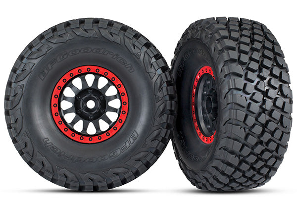 Traxxas 8474 Method 101 Red Beadlock Tires