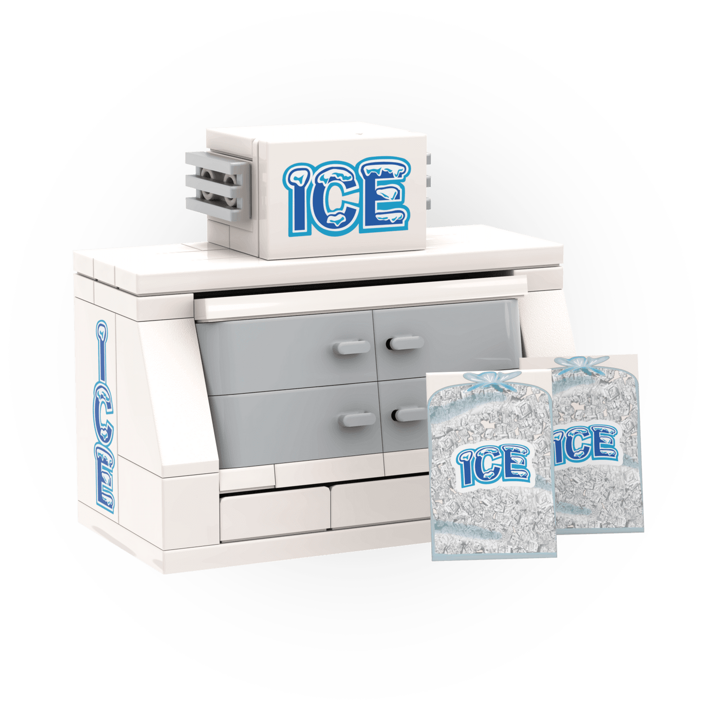 Ice Vending Machine - Gas Station - Custom Building Set - Made Using LEGO® Parts